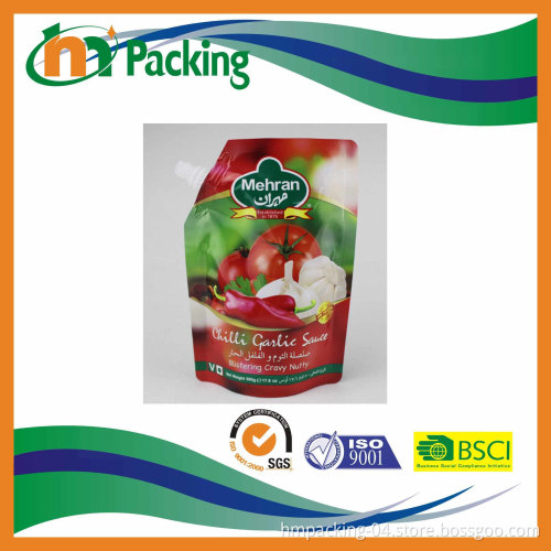 Customized Stand up Gusset Spout Food Pouch for Jelly Juice